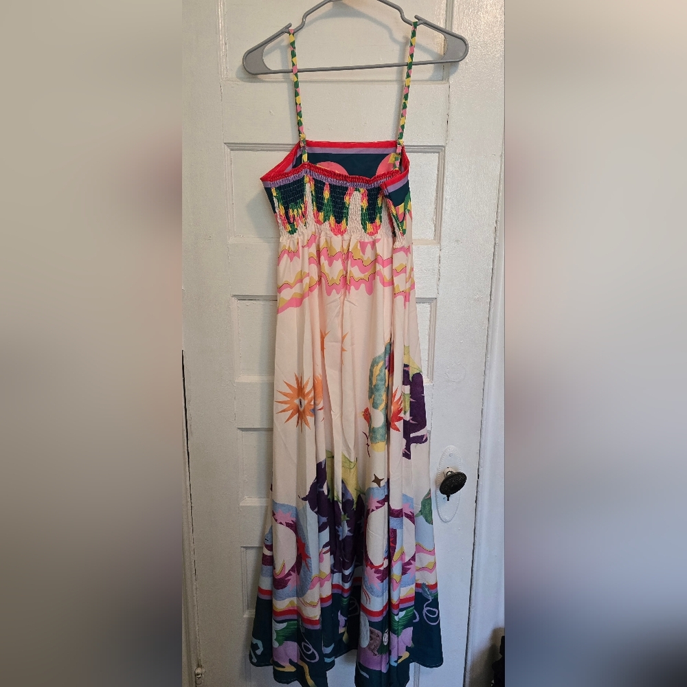 Graphic Print Sleeveless Maxi Sundress - Picture 2 of 4